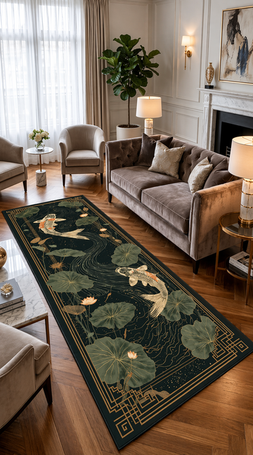 Tapis Nishikoi Vert Foncé